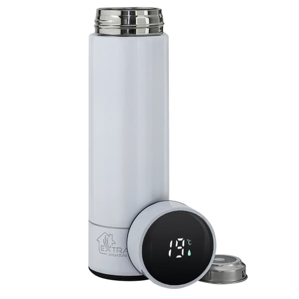 Extralink Smart resemugg vit | Termosmugg | Termos med temperaturdisplay