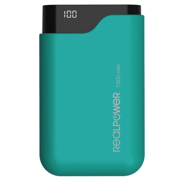 Powerbank Realpower PB-7500C 7500 mAh Grøn