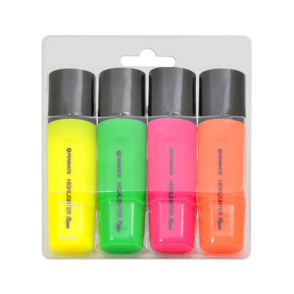 Overstregningstusch neon 4 farver