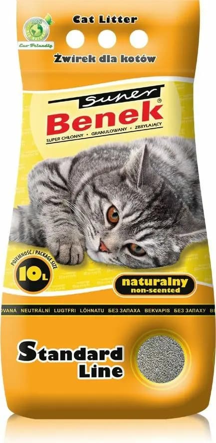 CERTECH Super Benek Standard Natural - klumpbildande kattströ 10l