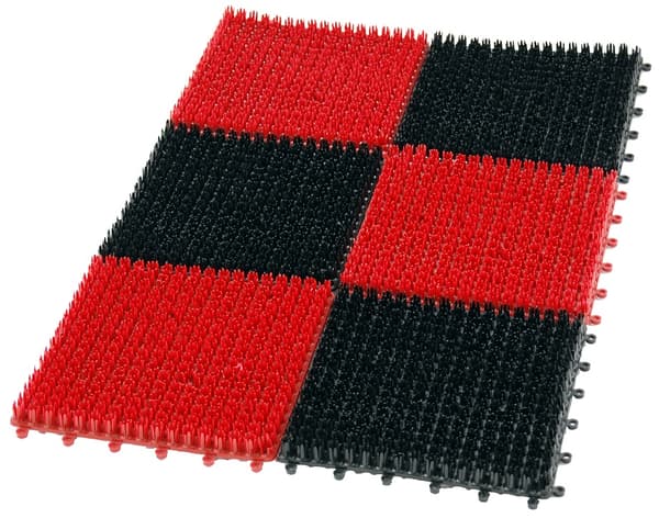VISKERBLAD PLASTIK GRÆS 6 STK 36*55CM SORT/RØD
