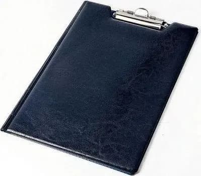 Mappe med klips A4 vinyl granat
