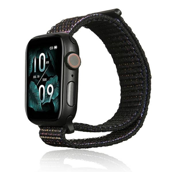 Beline Nyloninen älykellon ranneke Apple Watch 38/40/41mm musta/musta