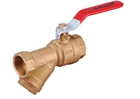 KFA Kugleventil med skråfilter 1\" (708-010-25)