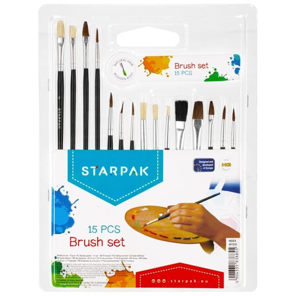 Skolepensel 505 15 stk STARPAK