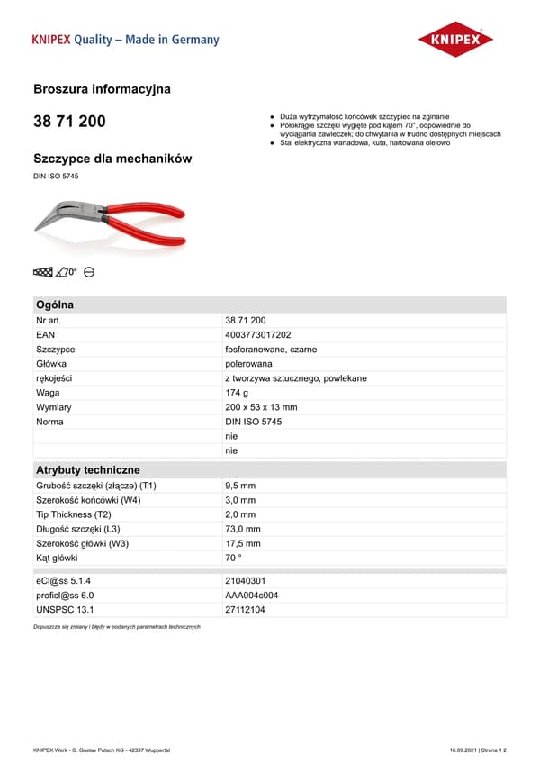 TANG TIL MEKANIKERE 200MM