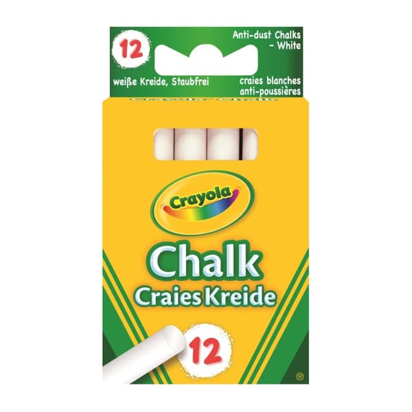 Vit icke-pylaktisk krita 12 st CRAYOLA