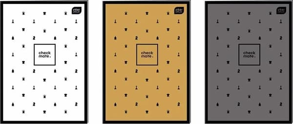 Notesbog A4/60K gitter Soft touch skak (5 stk)