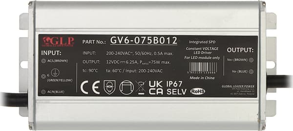SWITCHING STRØMFORSYNING GV6-12V/6.25A
