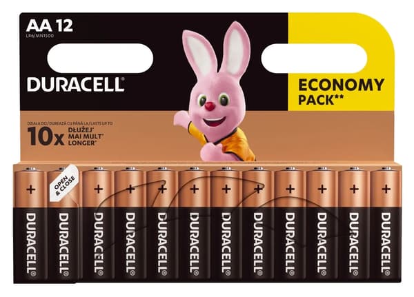 Duracell Basic LR6/AA alkaliparistot, 12 kpl