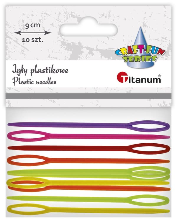 Plastnålar 90mm blandade färger 10st
