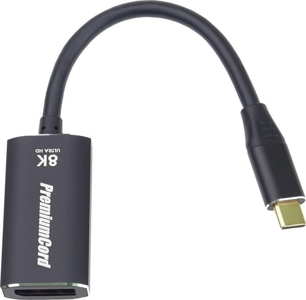 PREMIUMCORD USB-C–DisplayPort DP1.4 8K @60Hz ja 4k @120Hz -sovitin