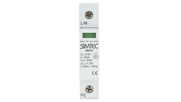 Bake stop C Tyyppi 2 1P 20kA SIMTEC SM20C/1-275 85101000