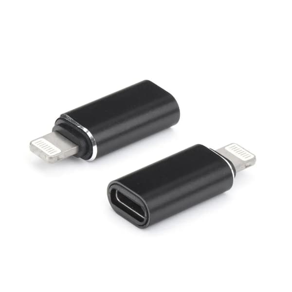 Adapter Typ C (hona) till Lightning (hane) svart