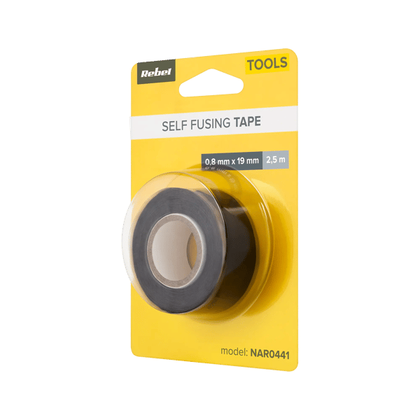 Selvvulkaniserende tape REBEL (0,8 mm x 19 mm x 2,5 m) sort