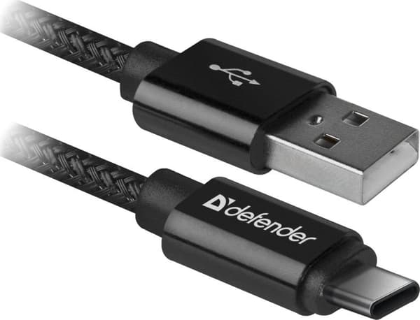 Kabel USB Defender USB-A - microUSB 1 m Svart (87802)