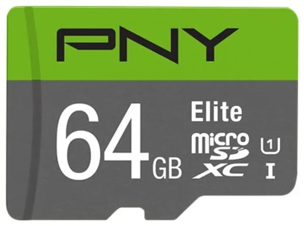 PNY Elite MicroSDXC 64GB + SD-adapter