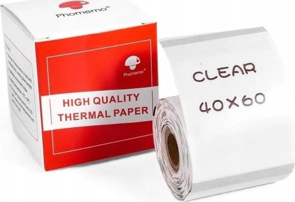 Phomemo-tarrapaperitarrat 40x60mm läpinäkyvät Phomemo M110 M120 M200 M220 M221/XP-TT4060-130