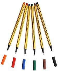 6 farver LEVIATAN fineliner