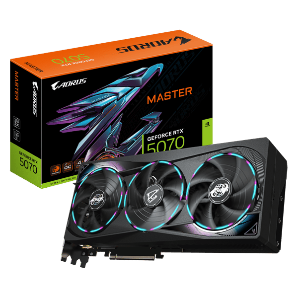 AORUS GeForce RTX 5070 MASTER 12G - grafikkort - GeForce RTX 5070 - 12 GB