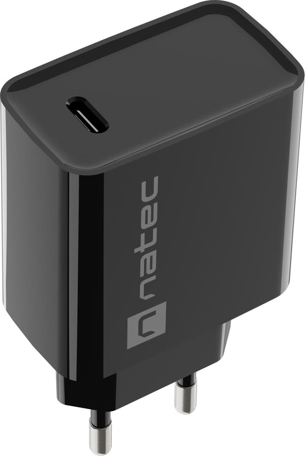 NATEC RIBERA NÄTLADDARE 1X USB-C 20W SVART NUC-2060