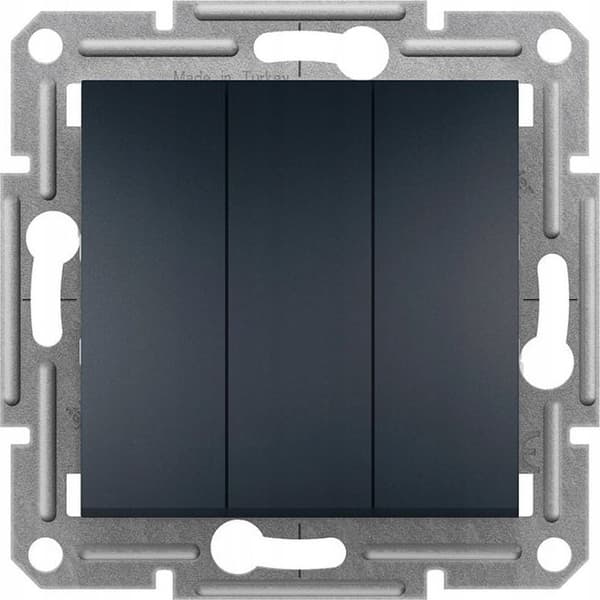 SCHNEIDERE Triple-stik uden ramme Schneider Aspora EPH2100171 antracit