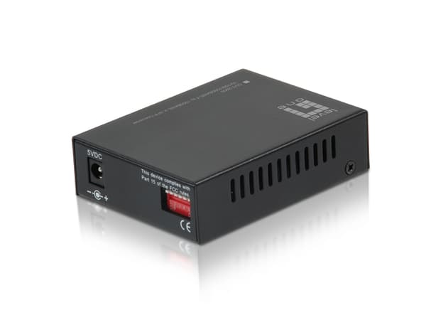 LevelOne GVT-2000 verkon mediamuunnin 1000 Mbit/s Monitila Musta