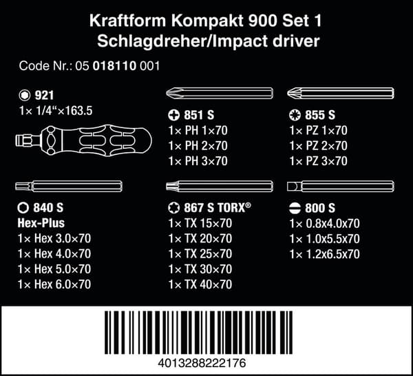 Wera Kraftform Kompakt 900 -sarja 1