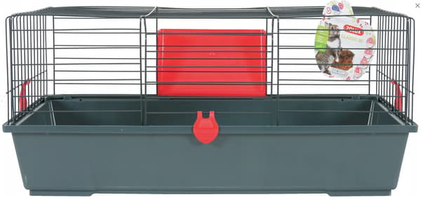 ZOLUX Bur til store gnavere CLASSIC 80 cm farve grå/rød