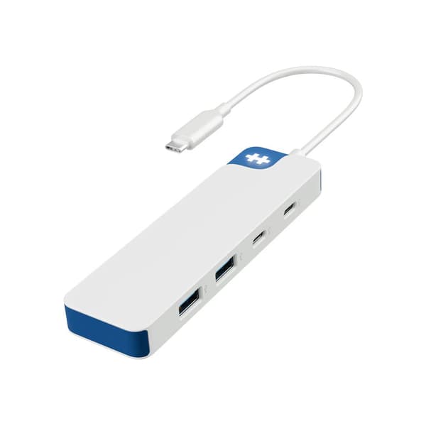 Hyper HyperDrive Flex 4-porttinen USB-C-yhdistelmäkeskitin, valkoinen/sininen | HD5200BUGL
