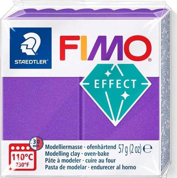 FIMO Mod.Masse Polymerlera Effekt Lila Metallic