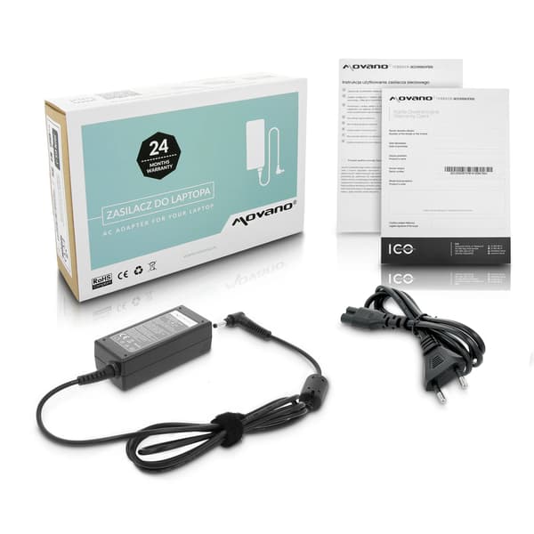 Bærbar adapter Movano 45 W, 1,7 mm, 2,3 A, 20 V (ZZ/LEN20225)