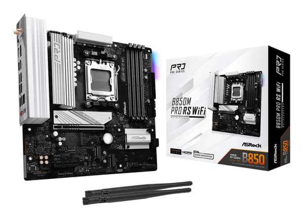 ASRock B850M Pro RS WiFi - moderkort - micro ATX - Socket AM5 - AMD B850