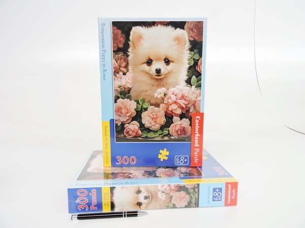 Pussel 300 Pomeranian valp i rosor CASTOR