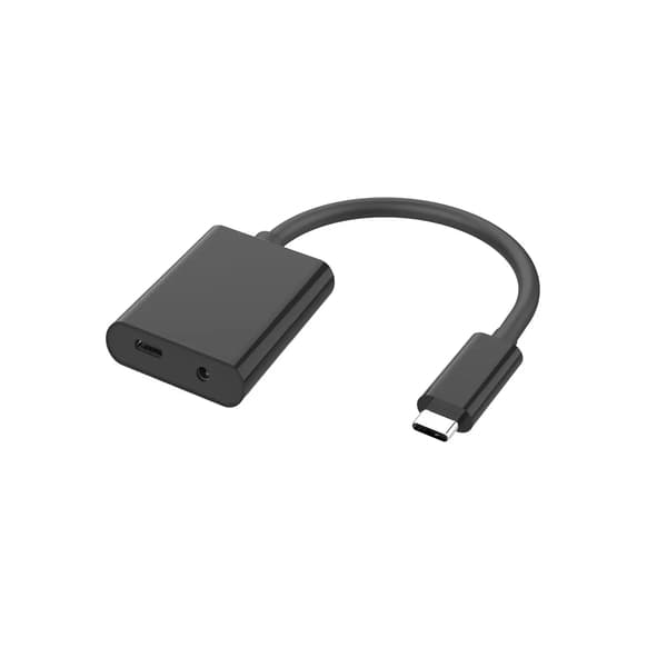 MicroConnect USB-C til lyd minijack og USB-C strømforsyning