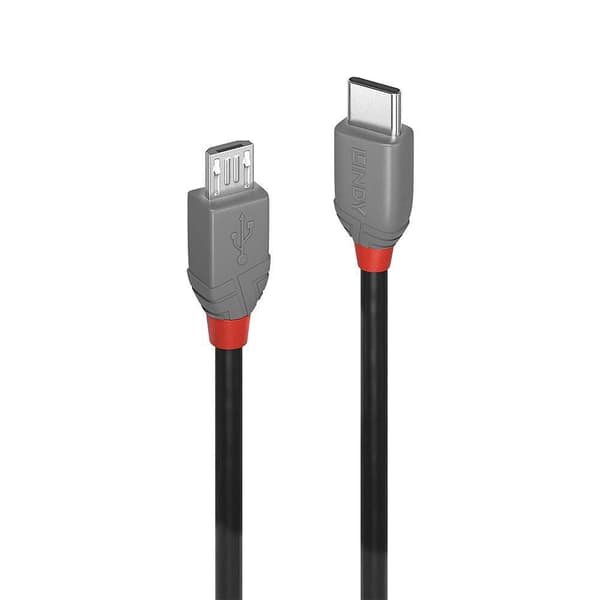 Lindy USB-C USB-kabel - MicroUSB 2 m Sort (36892)