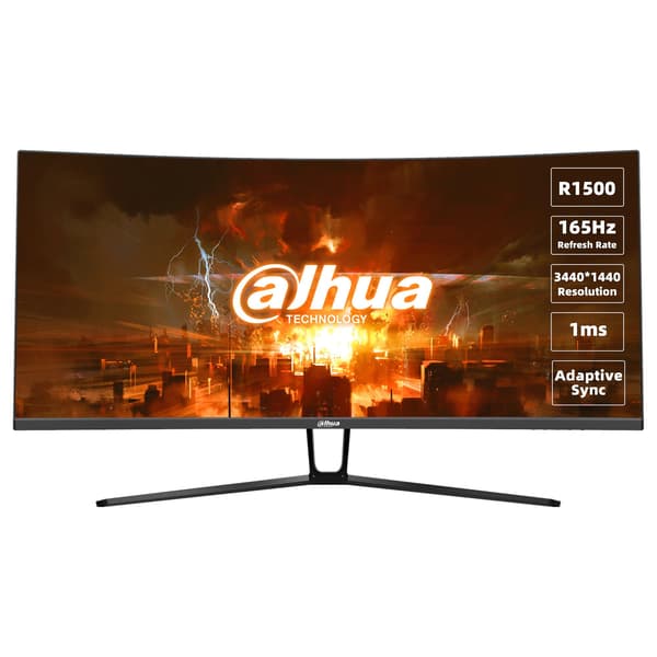 Dahua Technology LM34-E330C computerskærm 86,4 cm (34\") 3440 x 1440 px UltraWide Quad HD LCD Sort, Rød
