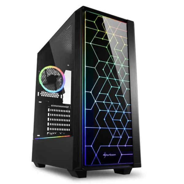 ATX Semi-tower Box Sharkoon LIT 100 Sort