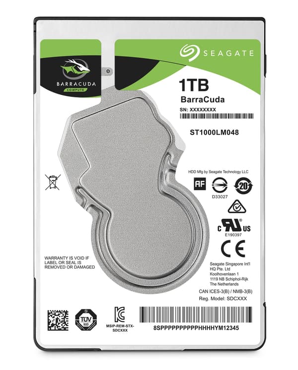 Seagate Hårddisk BarraCuda - 1 TB - 2.5\" - SATA 6 GB/s