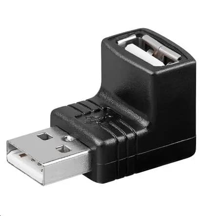 MicroConnect USB 2.0 adapter A - A vinklet 90° M-F CE, WEEE