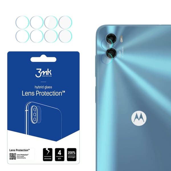 3MK Lens Protect Motorola Moto E22s Kameralinsskydd 4 st