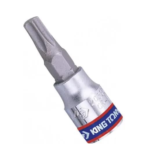 KING TONY TOPNØGLE 1/4\" MED ENDE TORX T27 x 37mm