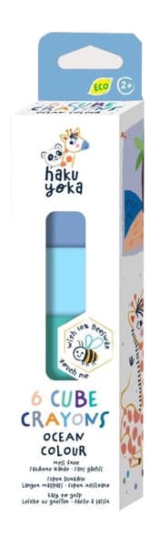 Farvekridt terninger - Ocean 6 stk