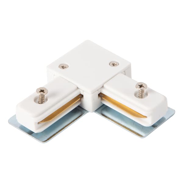 Forbinder L-skinne Hvid 1-kreds