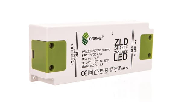 BREVE LED-virtalähde 12V 54W 4.5A (19712-9008)
