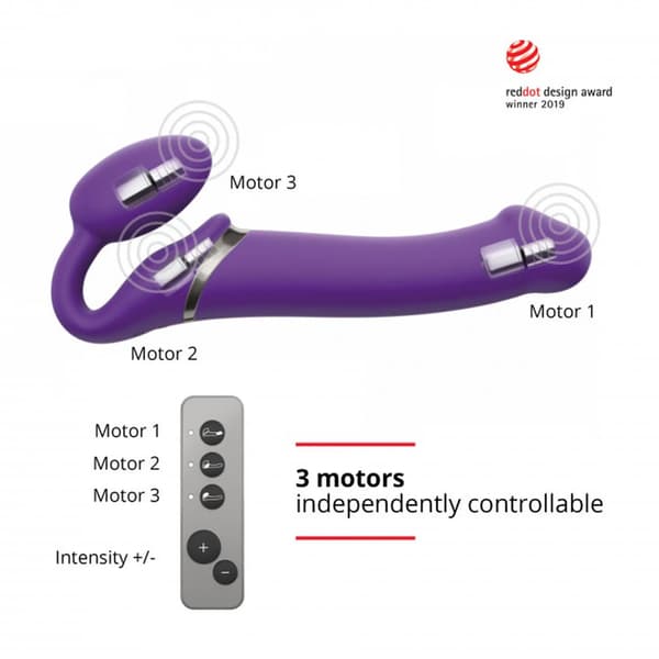 Vac-U-Lock - Ultra Harness 2 & Plug Vibrerende Strap-on-me Lilla