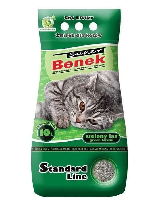 Super Benek Standard Green Forest Kattegrus 10L