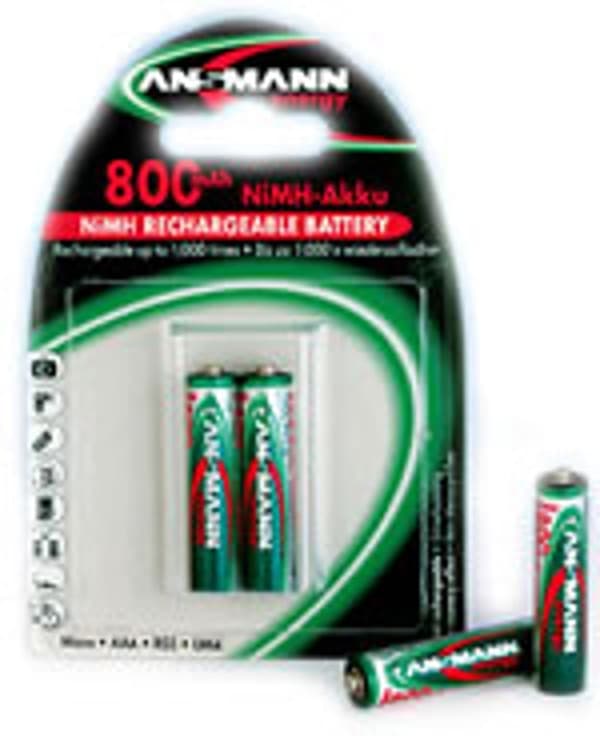 1x2 Ansmann maxE NiMH ladattava akku Mignon AA 800 mAh DECT-PUHELIN
