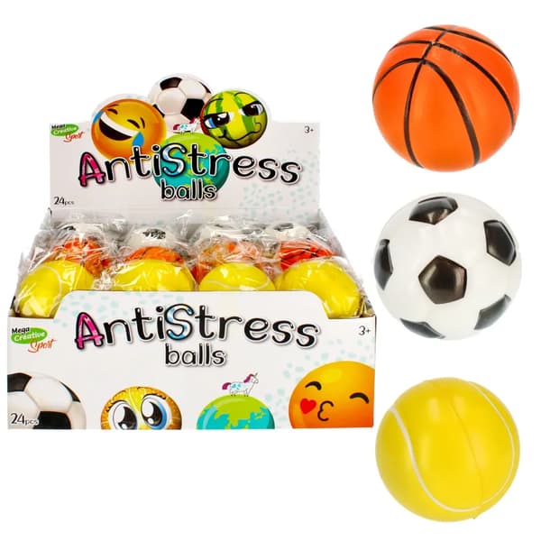 Stressboll 7cm sport Mega Creative 459749 p24 mix pris för 1 st