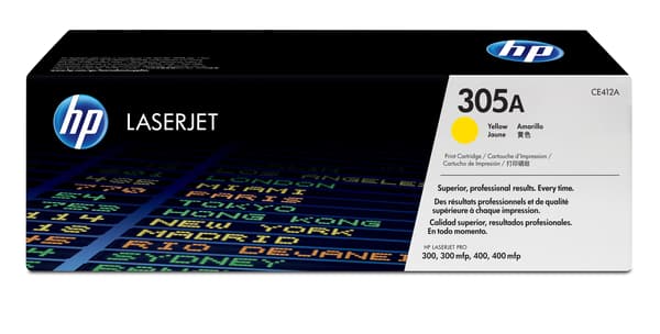 HP 305A - gul - original - LaserJet - tonerpatron (CE412A)